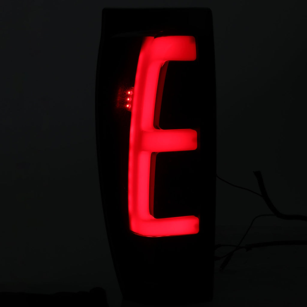 Black Smoke For 02-06 Chevy Avalanche 1500 2500 LED Tube Tail Lights Brake Lamps