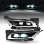 Pair LED Chrome Fog Lights Driver Passenger Side For Chrysler 300 2015-2024 2021