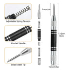 3pcs Automatic Center Punch Adjustable Spring-Loaded Metal Drill Tool Hole Punch