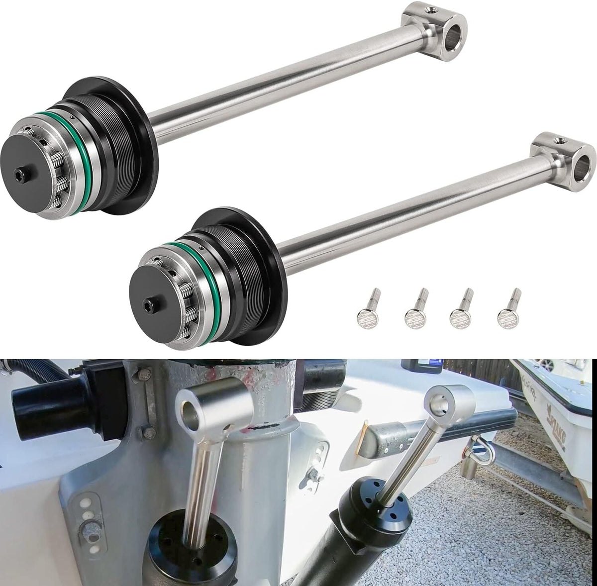 2*Trim Rod Assy Kit For Mercury/Mariner Verado 200-300hp IL6 8M0118299 896157A01