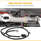 For 07-18 Jeep Wrangler JK 70.5" 4-Way Tow Hitch Trailer Wiring Harness 92015