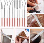 20x Diamond Needle File Set for Metal Glass Stone Wood Jewelry Carving Polishing