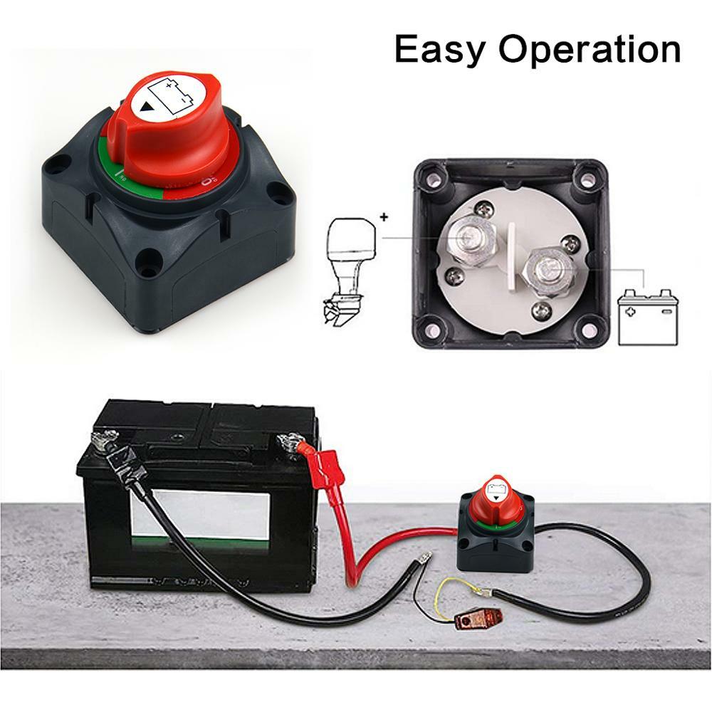 12-48V Battery Power Cut Master Switch Disconnect Isolator for Car RV (On/Off)