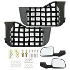 Black Tubular Trail Door With Side Mirror For 1976-1995 Jeep CJ7/YJ Wrangler 2DR