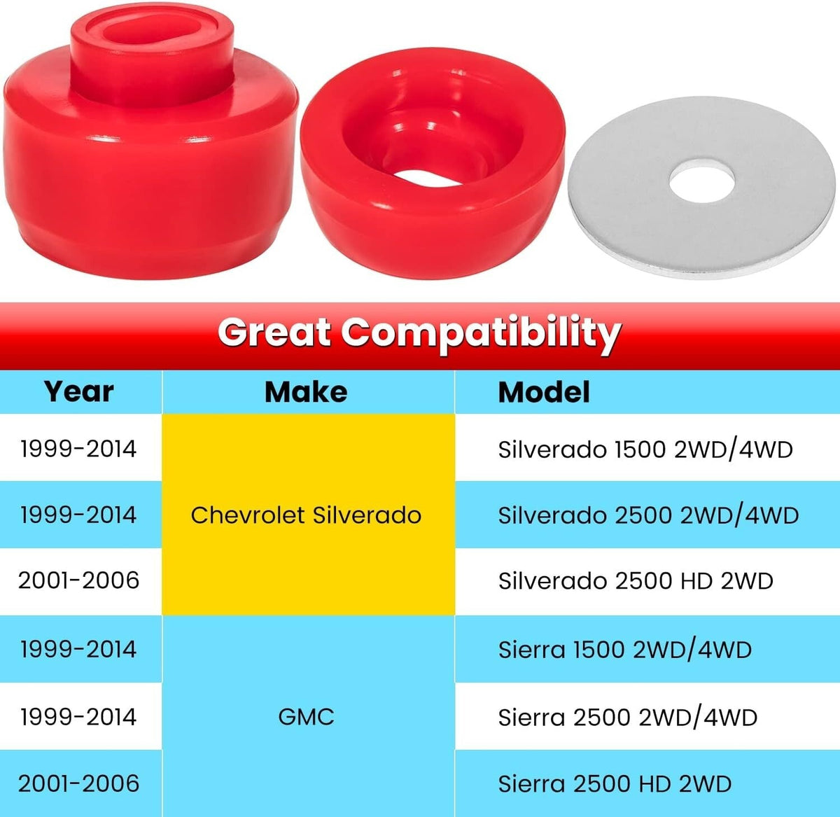 24Pcs Body and Cab Mount Bushing Kit For Chevy Silverado Sierra 2/4WD 1999-2014