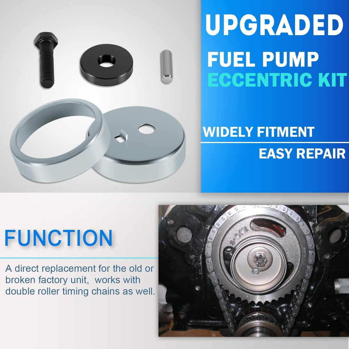 Mechanical Fuel Pump Eccentric Kit For SBF Ford 289 302 351W 5.0 BBF 429 460 385