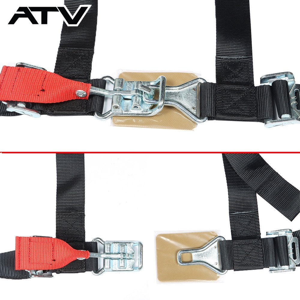 4point Black ATV/UTV Harness Belt Seatbelt w/ Phone Pocket A114220