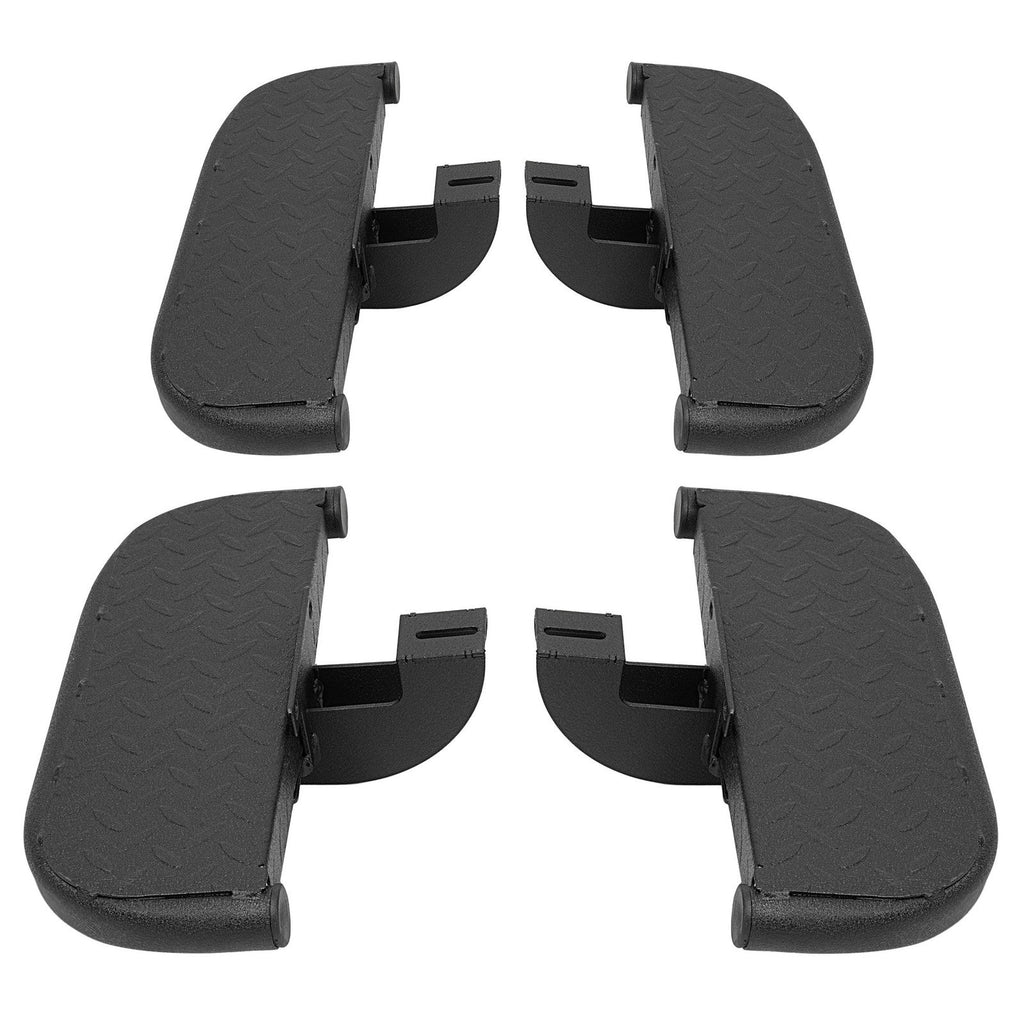 Side Hood Steps Kit For 07-18 Jeep Wrangler JK Unlimited JKU 4-Door Steel 4Pcs