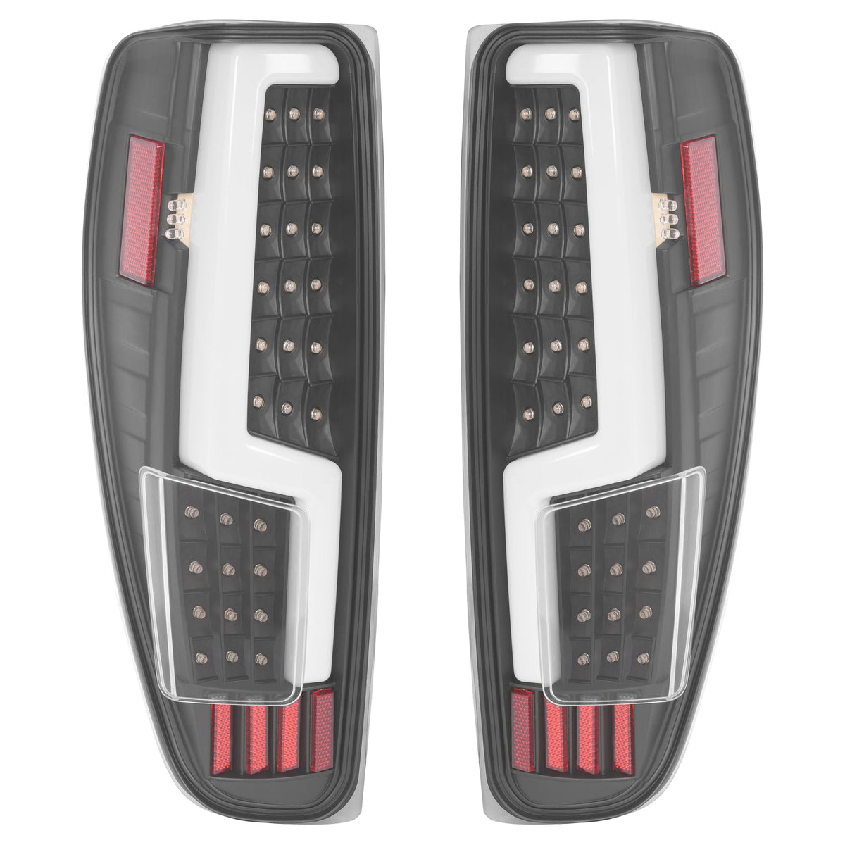 Black For 2004-2012 Chevy Colorado GMC Canyon LED Tube Tail Lights Brake Lamps
