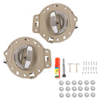 For Jeep Commander 2006-2010 Silvery & Tan Inside Inner Door Handle Chrome