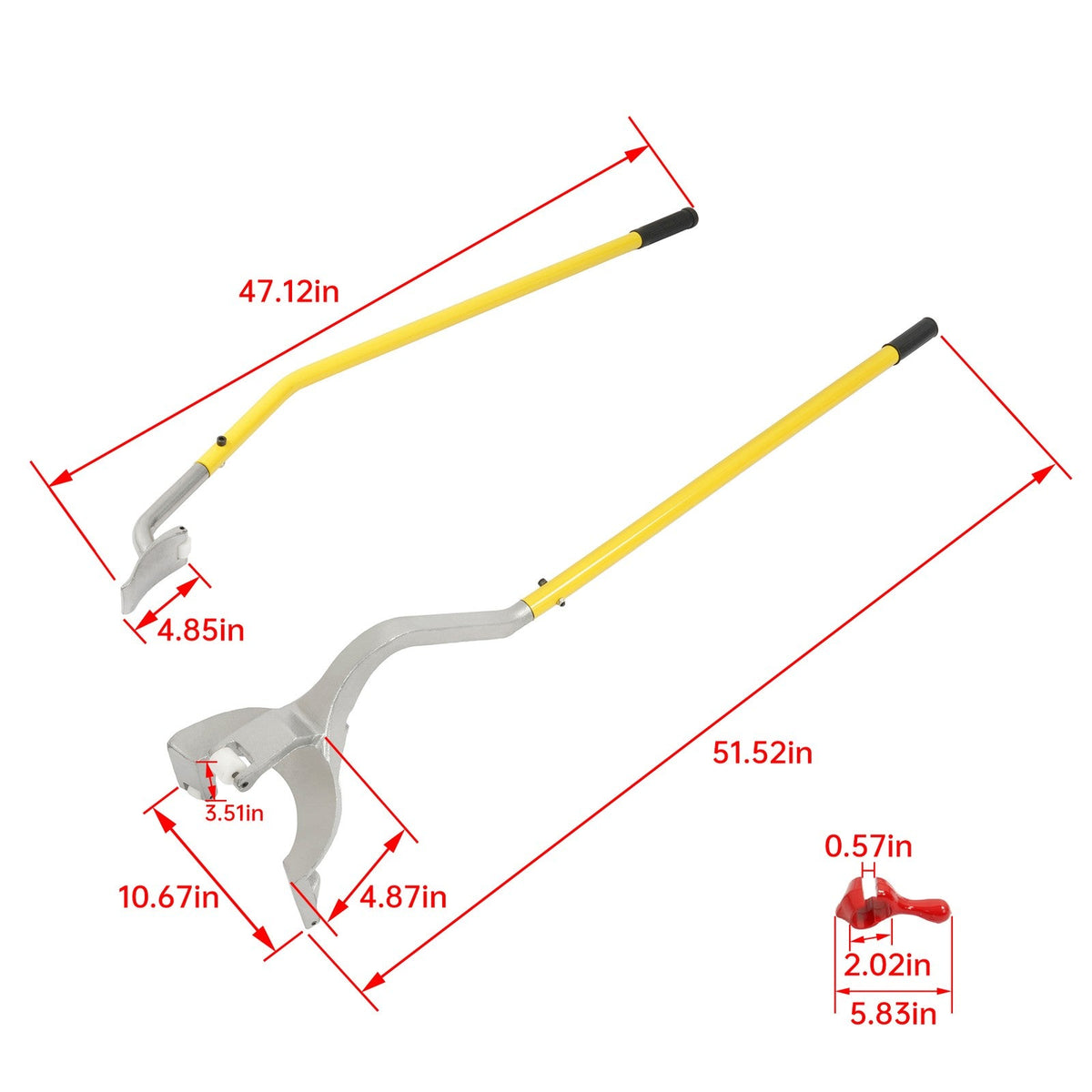 Tire changer Tire Mount Demount Tool Tubeless Truck 17.5"to 24.5" Powder Coated