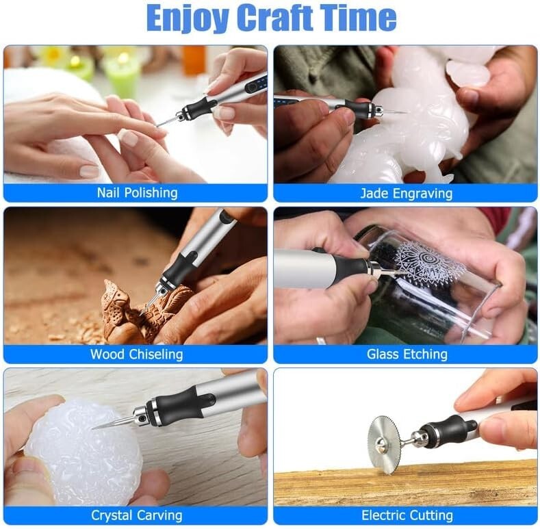 Cordless Electric Engraving Pen, Micro Polishing Pen, 33 Drill Bits