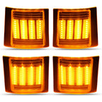 Full LED 4PCS Clear Corner Side Marker Lights For Chevy C/K 1500 2500 1994-99