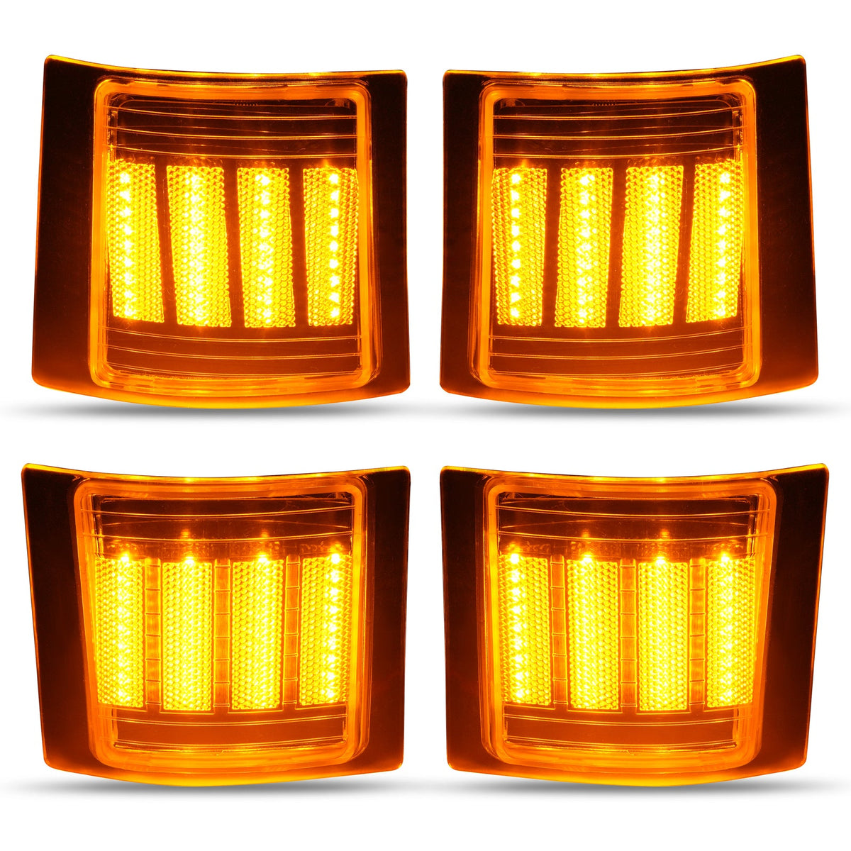 Full LED 4PCS Clear Corner Side Marker Lights For Chevy C/K 1500 2500 1994-99