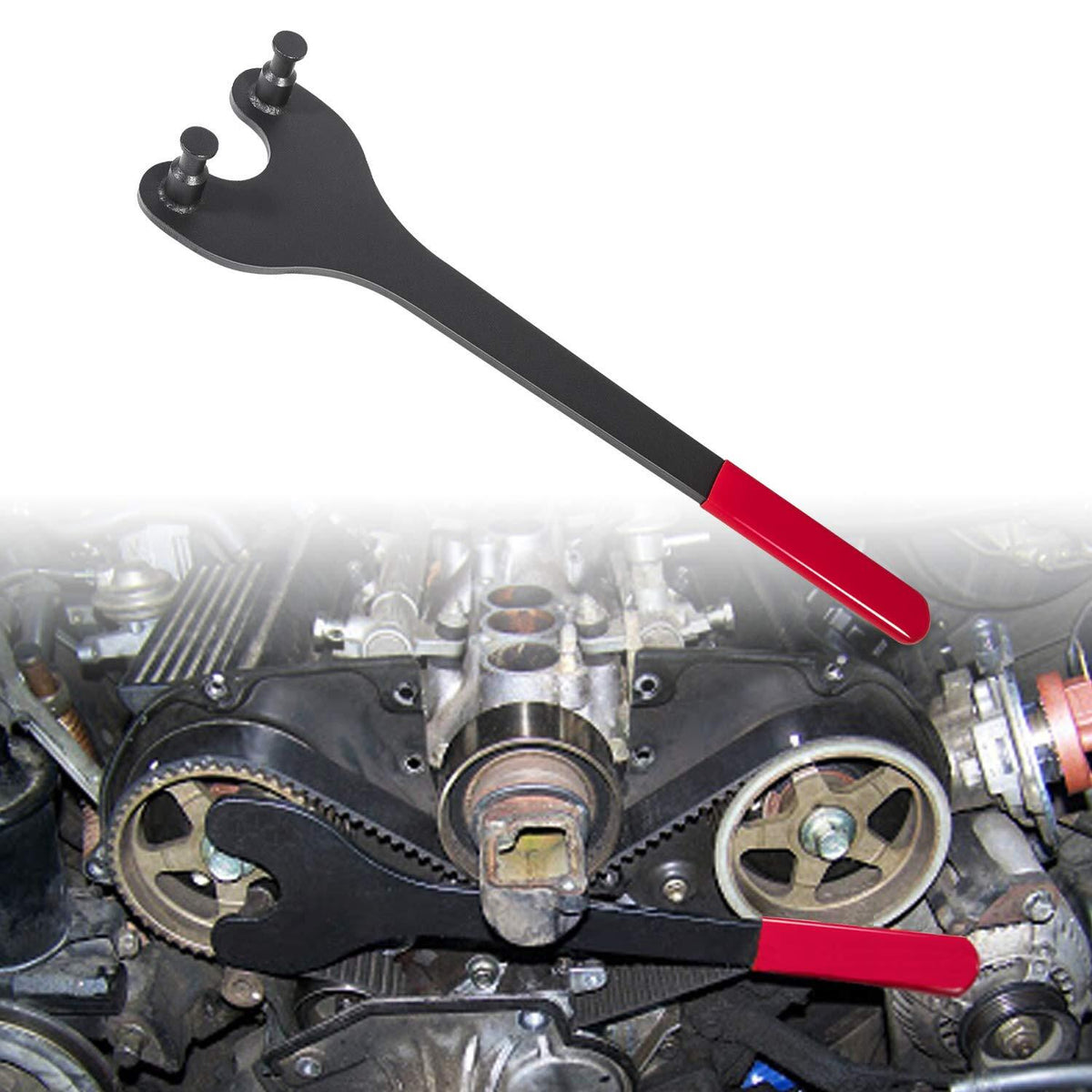 Cam Pulley Holder & 58430 Shaft Seal Puller Tool for Nissan Toyota Camry Maximas