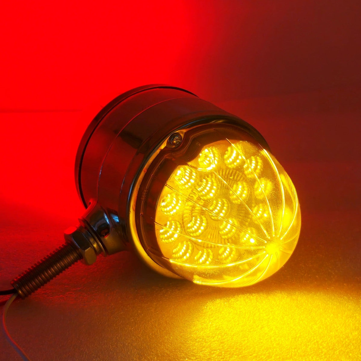 2X Amber/Red Light Lens 17 LED Watermelon Light Fit Freightliner Cascadia