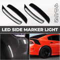 Front & Rear LED Side Marker Lights Smoked For Dodge Charger 2015-2022 23 GT SRT