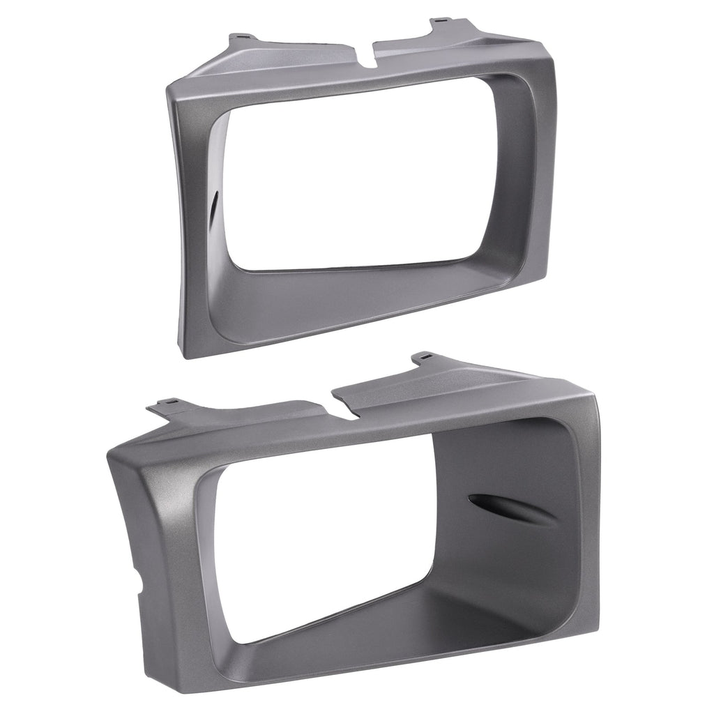 2PCS Headlight Door Set Bezel For Ford Super Duty F250 F350 F450 F550 1999-2004