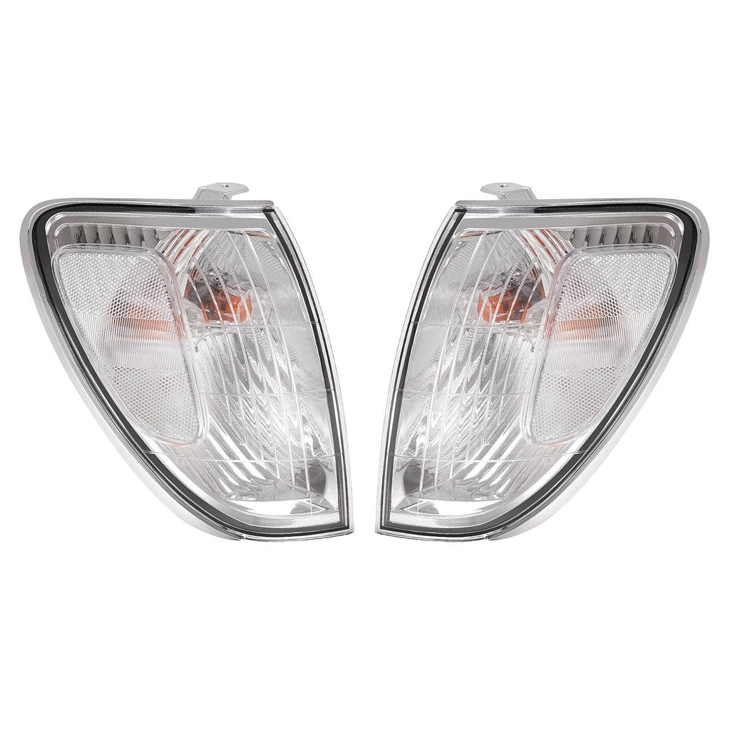 Pair For Toyota Land Cruiser 1998-2004 Front Corner Lights Lamps Clear W/bulbs