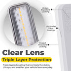 2 Pcs Yellow LED Front Side Marker Lights For El Camino& Caballero& Malibu 78-87