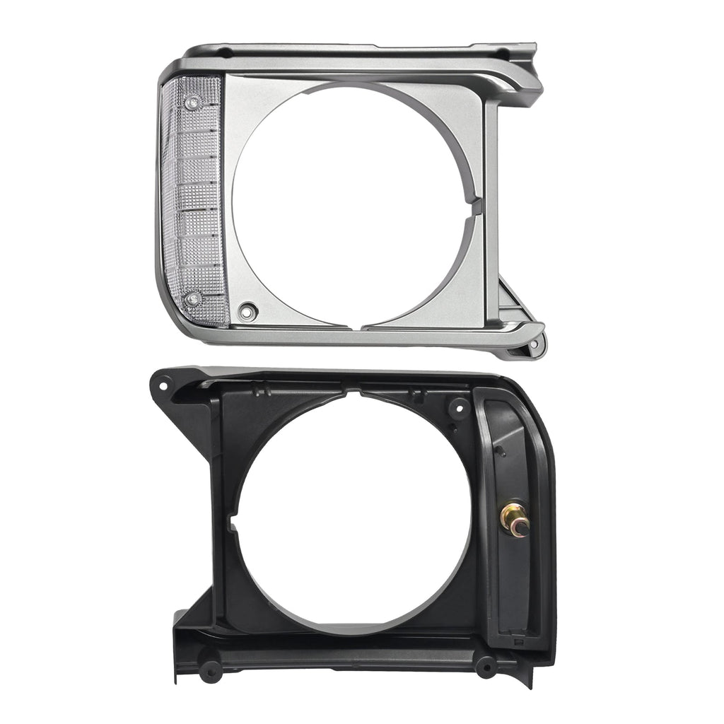 Gray Headlight Bezel Headlight Door Set For Toyota Pickup RWD 79-81 # 8161089105