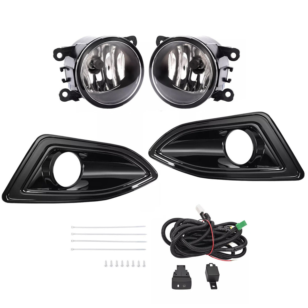 Bumper Fog Lights Lamps W/Harness Switch For Ford Edge 2015-2018 Halogen