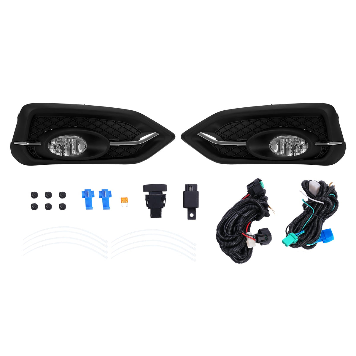 Fog Lights For Honda Civic Coupe 2Dr 2014-2015 Bumper Lamps w/Wiring+Bulbs 14-15