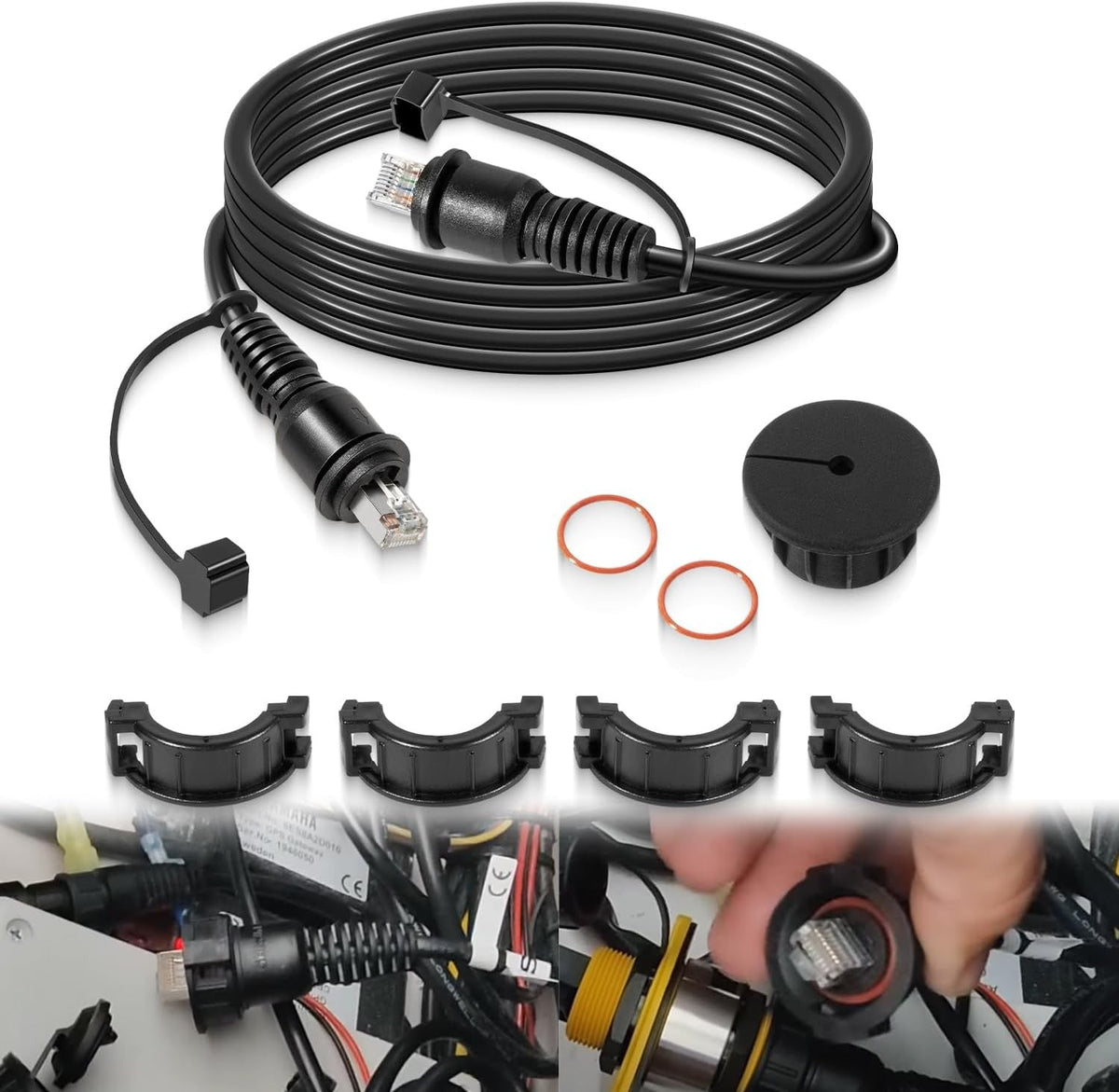 10FT Marine Network Cable for Garmin 010-10550-00, Durable RJ45 Ethernet Cord