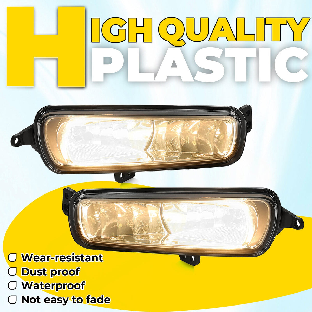 Pair For Ford Transit 2020-2026/Focus 2015-18 LH&RH Fog Lights W/Bulb Clear Lens