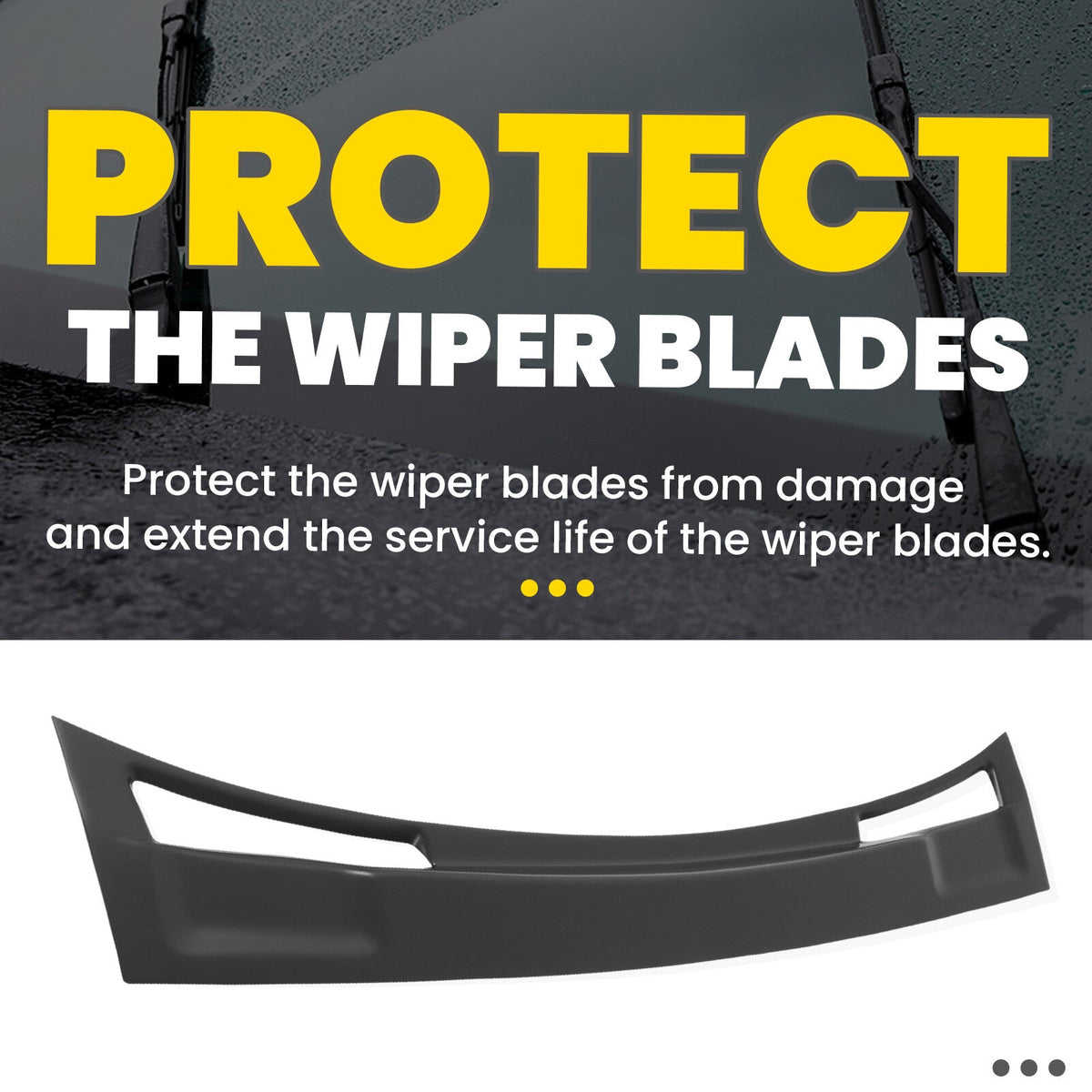 Windshield Wiper Cowl Panel Cover Black ABS For Chevrolet Corvette C3 1973-1982