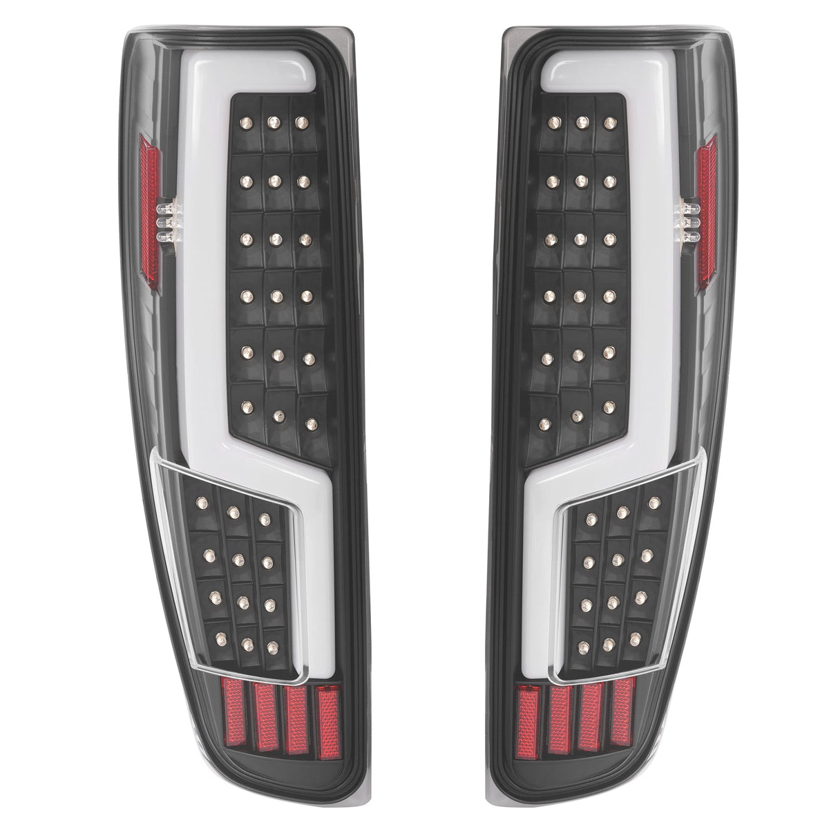 Black For 2004-2012 Chevy Colorado GMC Canyon LED Tube Tail Lights Brake Lamps