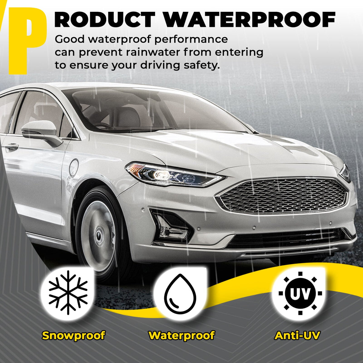 For Ford Fusion 2019-21 LED Front Passenger Right Side Fog Light Lamp Clear Lens