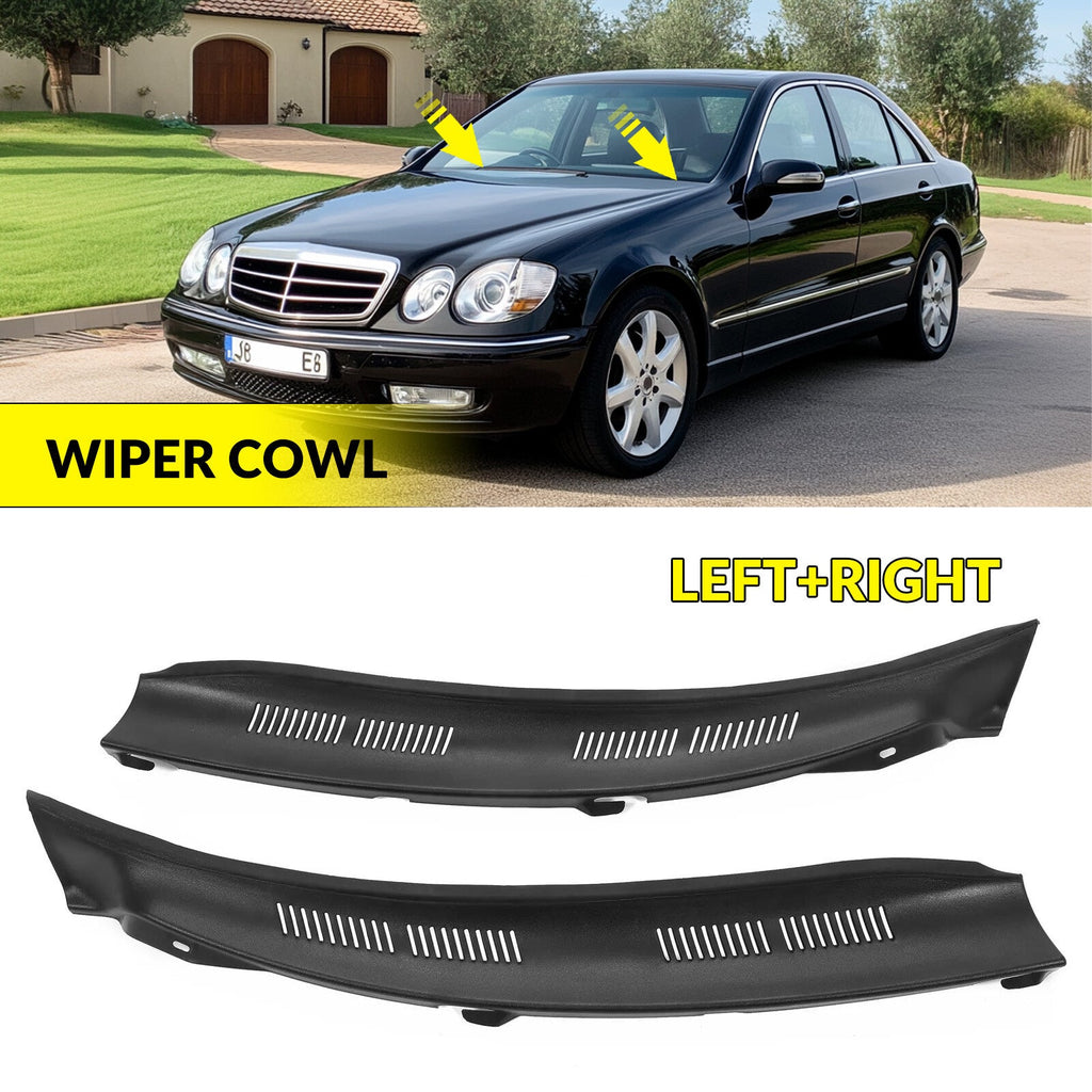 Fits Mercedes Benz W210 E-Class 1995-2003 Windshield Wiper Cowl Screen Cover Set