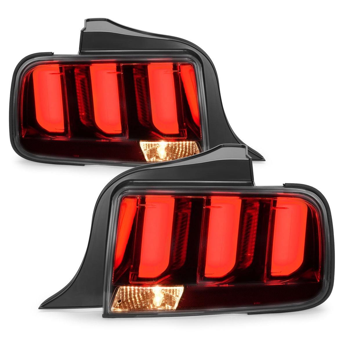For Ford Mustang 2005-2009 Clear Lens LED Tail Lights Rear Brake Lamps Set 05-09