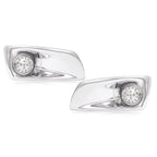 LED Fog Lights Lamp W/Bezel Clear Lens Pair LH & RH For Kenworth T660 2007-2017