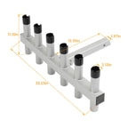 6 Rod Extender Fishing Rod Holder Hitch Mount Rack Truck 2" Receiver Adjustable