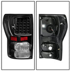 For Toyota Tundra 2007-2013 Full LED Tail Lights Lamps Left+Right Pair Set Black