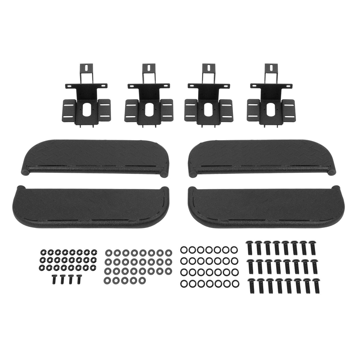 4Pc Side Steps Nerf Bar Running Boards For 18-25 JEEP WRANGLER JL Unlimited 4D