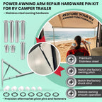 Awning Arm Repair Pin Kit for Power Rv CamperTrailer 431840 540900 431847 436366