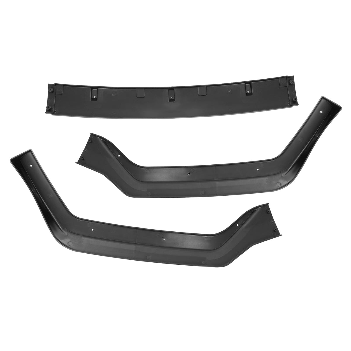 Fits Infiniti Q50 Sport 18-24 Gloss Black PP 3PC Front Bumper Lip Chin Splitter