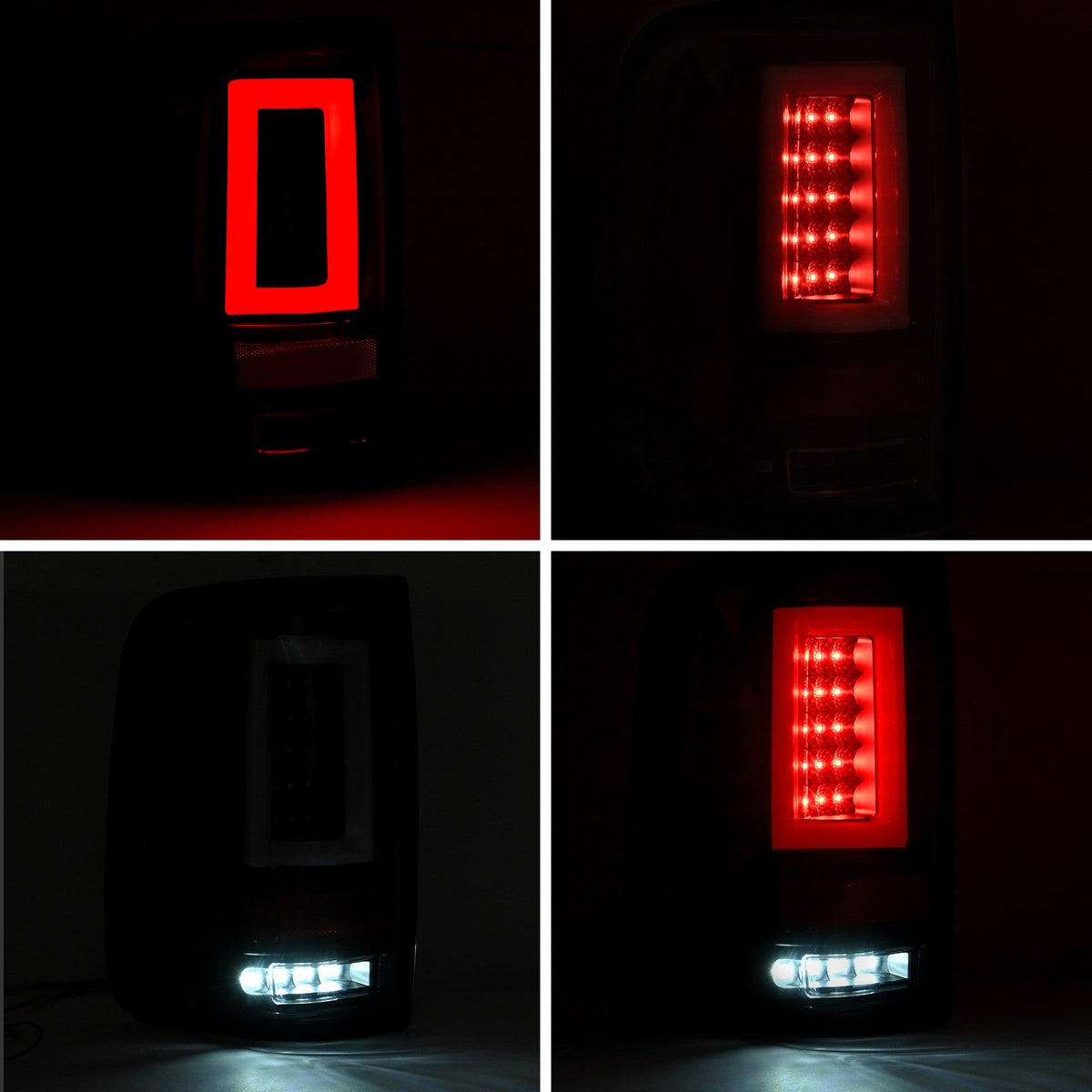 Black For Ford F150 LOBO 2004 2005 2006 2007 2008 LED Tube Tail Lights Lamps DOT