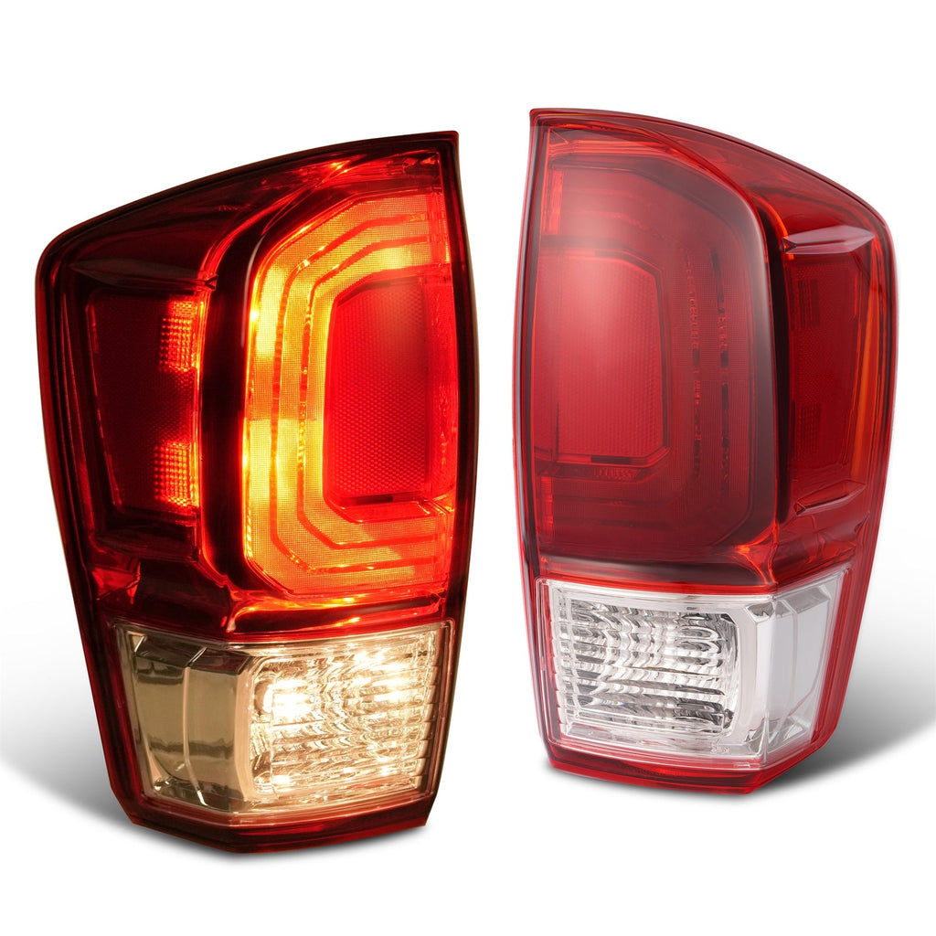 For Toyota Tacoma TRD 2016-2023 Pair Tail Lights Brake Lamp Turn Signal w/Bulb