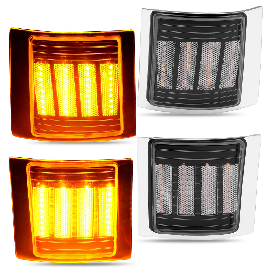 For Chevy C/K 1500 2500 3500 94-98 LED Sequential Corner Side Marker Lights Set