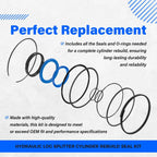 5.0" Bore x 2.0" Rod Cylinder Hydraulic Log Splitter Cylinder Rebuild Seal Kit