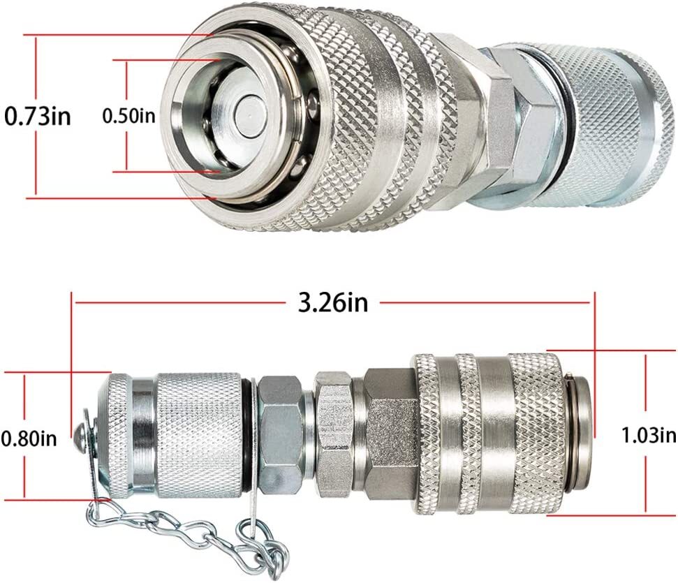 Hydraulic Pressure Test Coupling Kit Connecting Quick for PD Series Coupler