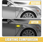 2 Smoke Lens Amber LED Signal Side Marker Lights For Toyota Yaris Hatchback XP90