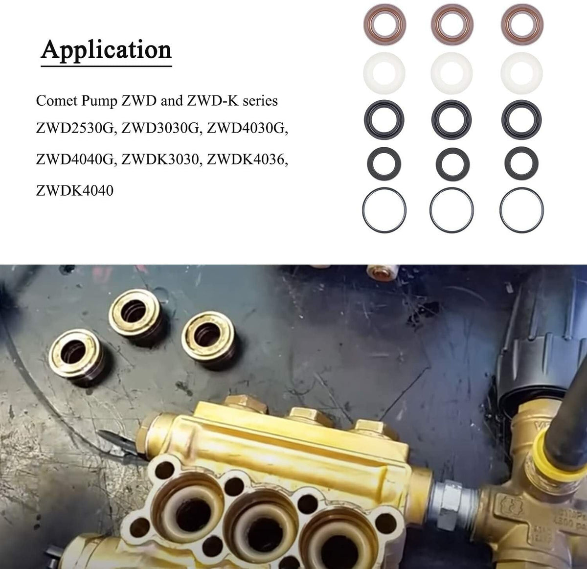 5019006400 Packing Kit Seal Repair Kit for Comet Pump ZWD2530G ZWD3030G ZWD4030G
