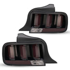 Pair LED Tube Signal Brake Lamps Smoked Tail Lights For 2005-2009 Ford Mustang