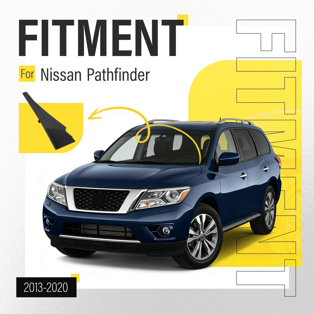 For Nissan Pathfinder 2013-2020 Windshield Wiper Cowl Extension Trim Driver Side