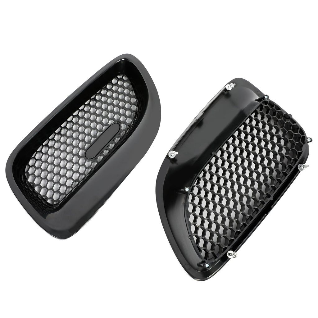 Left&Right Front Upper Kidney Grille Insert Black ABS For Pontiac GTO 2004-2006